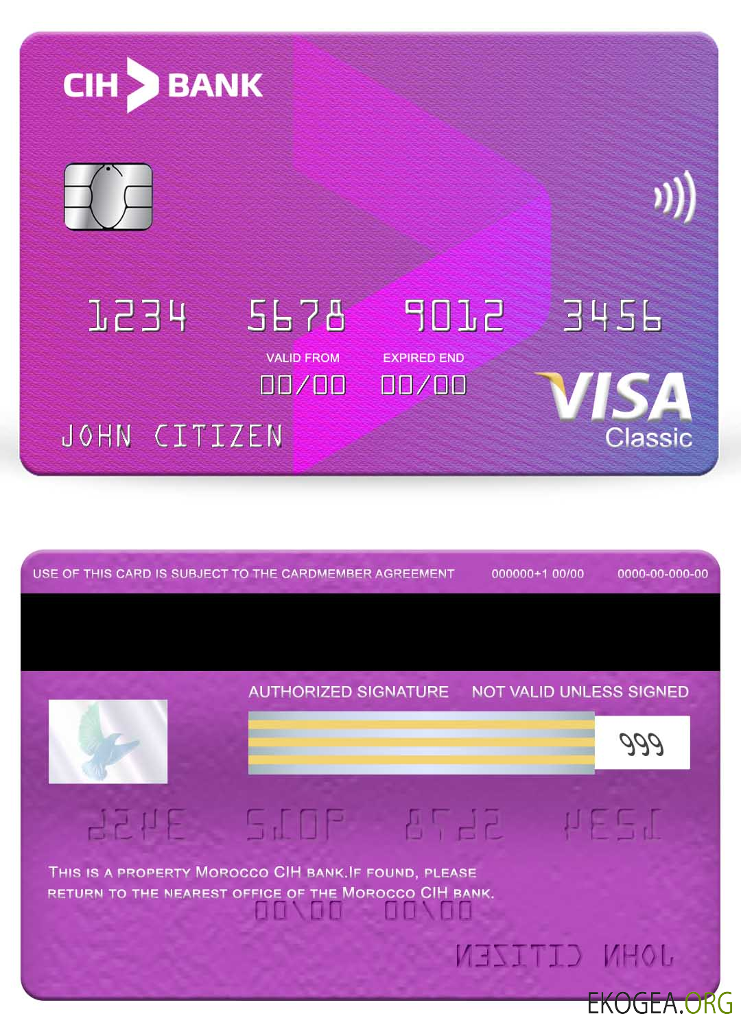 Carte Visa Classique Banque CIH Maroc